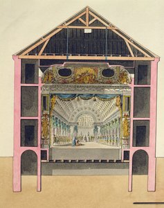 A Le Petit Trianon színháztermének terve, 1786
