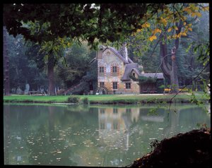 A Hameau de la Reine - La Maison de la Reine a Hameau de la Reine Marie Antoinette-ben, a Versailles-i kastély parkjában.