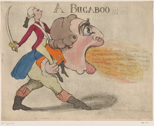 Spotprent op koning III. György, 1792 Bugaboo (cím a tárgyon)