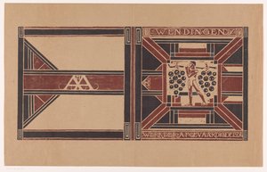 Borítóterv ehhez: Wendingen, 1921 A delegált tagok munkája (cím a tárgyon)