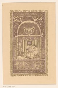 Borítóterv a következőhöz: Az Ideális Otthon Kiállítás katalógusa, 1912 alkotó: Richard Nicolaüs Roland Holst