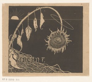 Borítóterv: Richard Roland Holst, Vincent Van Gogh hagyatékának kiállítása, 1892
