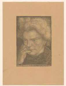 Egy ismeretlen nő portréja Dedie A RR (cím az objektumon) alkotó: Richard Nicolaüs Roland Holst