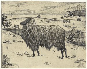 Birkák a tengerparti tájon alkotó: Richard Nicolaüs Roland Holst