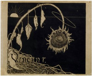 Borítóterv Vincent van Gogh amszterdami kiállításához par Holst, Richard Roland (1868-1938). Litográfia, méret: 18,2x21 alkotó: Richard Nicolaus Holst Roland