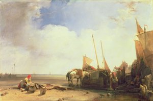 Picardiai tengerparti jelenet, 1826 körül (olaj, vászon) alkotó: Richard Parkes Bonington