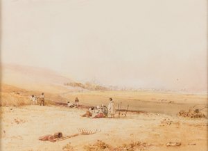 Le Treport az Eu irányából nézve alkotó: Richard Parkes Bonington