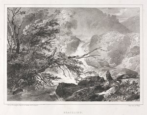Festői kilátás Skóciáról: Brackline alkotó: Richard Parkes Bonington