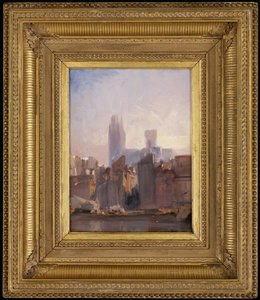 Roueni katedrális, napkelte alkotó: Richard Parkes Bonington