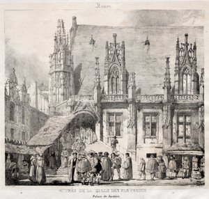 Rouen: A Salle des Pas Perdus, az Igazságügyi Palota bejárata alkotó: Richard Parkes Bonington
