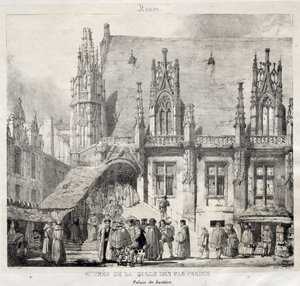 Rouen: A Salle des Pas Perdus, az Igazságügyi Palota bejárata alkotó: Richard Parkes Bonington