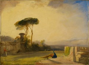 Kilátás egy villa alapterületére Firenze közelében, 1826. alkotó: Richard Parkes Bonington