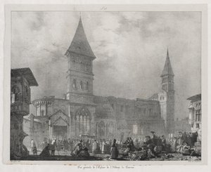 Festői és romantikus utazások az ókori Franciaországban, Franche-Comté: Tournus apátsági templom alkotó: Richard Parkes Bonington
