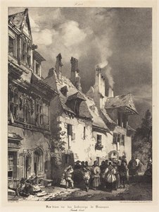 Kilátás egy utcára Besançon külvárosában (View of a Street in the Outskirts of Besançon)