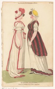 A londoni és párizsi női divat magazinja, London, 1800. november, 33.1. szám: Estélyi ruhák