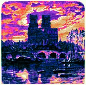 Notre Dame székesegyház, Samuel Green „French Pictures” című illusztrációja, 1878-ban megjelent (digitálisan javított kép)