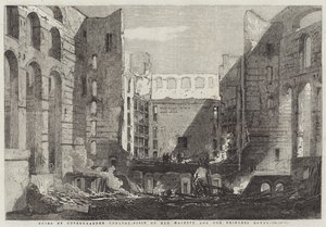 A Covent-Garden Színház romjai, Őfelsége és a királyi hercegnő látogatása