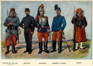 A francia hadsereg típusai, 1919. alkotó: Richard Simkin