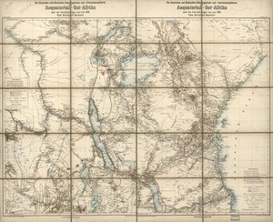 A német és brit protektorátusok és érdekszférák Kelet-Afrikában egyenlítői területen: az 1890. júniusi megállapodások értelmében alkotó: Richard; Sprigade Kiepert