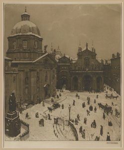 A prágai Kreuzherrenplatz alkotó: Richard Teschner
