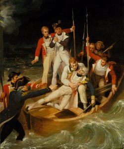 Nelson megsebesült Tenerifénél, 1797. július 24. alkotó: Richard Westall