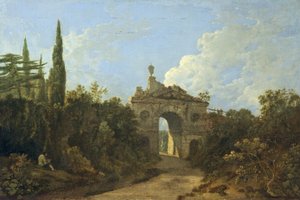 Ruined Arch at Kew Gardens, Surrey (olaj, vászon)