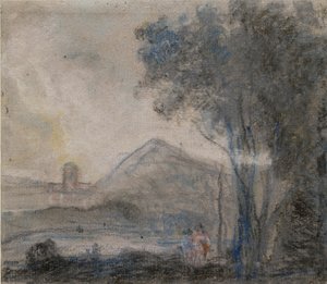 Tanulmány a „Cicero és barátai” számára, 1770-es évek alkotó: Richard Wilson
