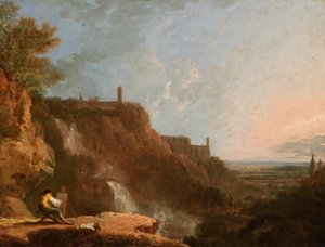 A mükénéi palota, Tivoli és távoli kilátás Rómára alkotó: Richard Wilson
