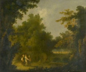 "A villa Madama kertje, Róma", 1723-1782 alkotó: Richard Wilson