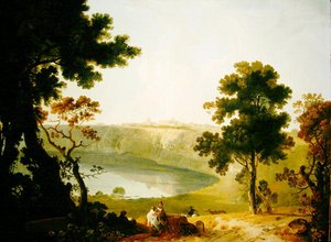 Kilátás a Castel Gandolfóra és az Albano-tóra, 1754 körül (olaj, vászon)