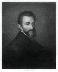 Michelangelo olasz reneszánsz szobrász, festő, építész és költő, 1833.