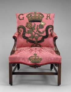 Fotel, 1750 körül (mahagóni és kárpit) alkotó: Richard and Elwick Edward (attr. to) Wright