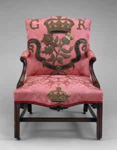 Fotel, 1750 körül (mahagóni és kárpit) alkotó: Richard and Elwick Edward (attr. to) Wright