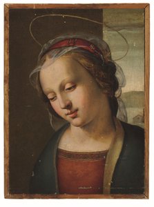 Madonna: egy oltárkép töredéke (olaj és arany a táblán) alkotó: Ridolfo Ghirlandaio (attr. to)