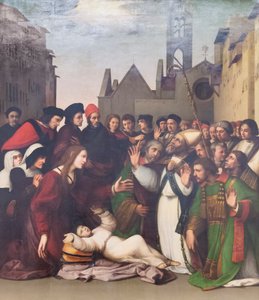 Szent Zenobius feltámaszt egy fiút a halálból