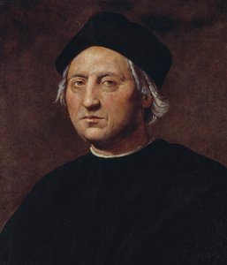 Kolumbusz Kristóf (1451-1506) olasz felfedező és navigátor portréja, Ridolfo Ghirlandaio (1483-1561) festménye alkotó: Ridolfo Il (1483-1561) Ghirlandaio