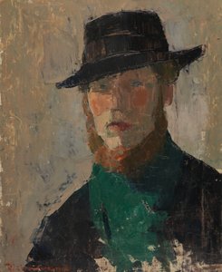 Önarckép fekete kalapban alkotó: Rik Wouters