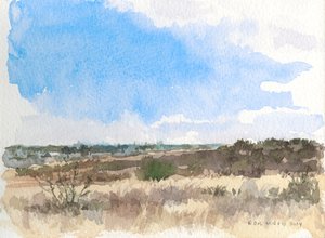 Tél a prérin, 2014 (akvarell, papír)