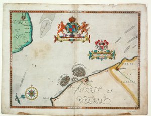 Dover és Sandwich, Blacknerse és Gravelines között - A spanyol armada és az angol flotta Calais-nál, 1590 körül (kézirat)