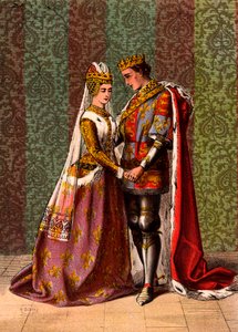 V. Henrik, Anglia királya, Valois Katalin udvarlója, V. felvonás, II. jelenet, „V. Henrik király”, William Shakespeare (chromolitho) alkotó: Robert (after) Dudley