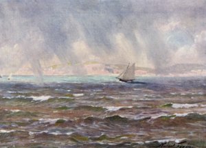 Hirtelen vihar, Cardigan Bay (színes litho)