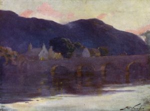 Híd, Cwm-y-Glo, Esti (színes litó) alkotó: Robert (after) Fowler