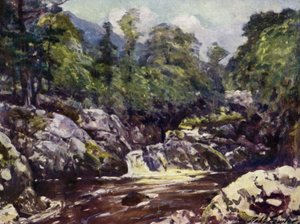 A Lledr-völgyben (színes litó) alkotó: Robert (after) Fowler