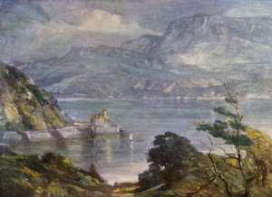 Ködös reggel, Barmouth közelében (színes litó)
