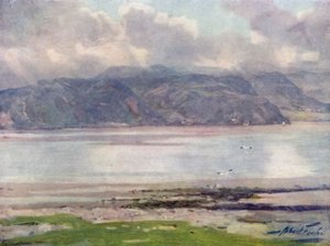 Near Menai Straits (colour litho)