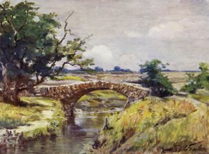 Régi római híd, Swansea közelében (színes litó)