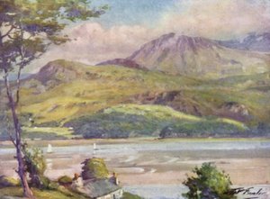 A part Harlech közelében, délután (színes litó) alkotó: Robert (after) Fowler