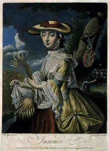 Nyár, metszette C. Corbutt (Richard Purcell) (1746-66), kiadó: Robert Sayer, 1760 körül (metszet) (lásd még 125559-60 és 125562). alkotó: Robert (after) Pyle