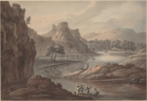 Folyóparti táj várral alkotó: Robert Adam