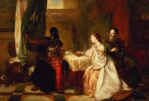 Othello kalandjairól Desdemonánál, 1869 alkotó: Robert Alexander Hillingford